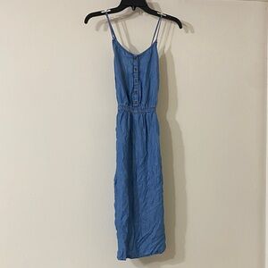 Old Navy Light Blue Spaghetti Strap Midi Dress